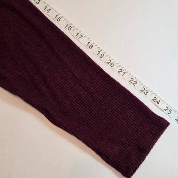 NWT - Nine West Women’s Plus Open Front Cardigan, 3x, Wine Burgundy Ribbed Knit - Picture 4 of 9